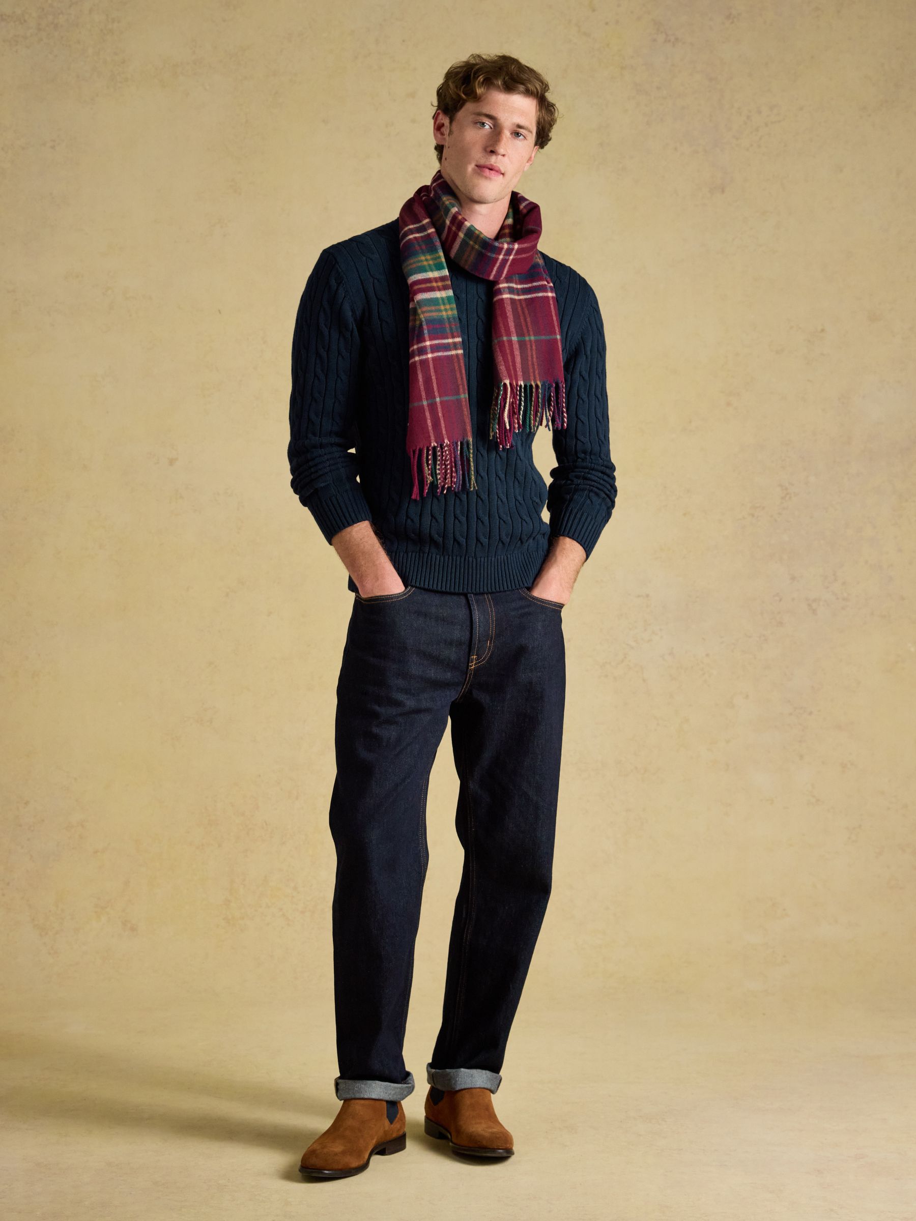 Langtree Red Check Scarf