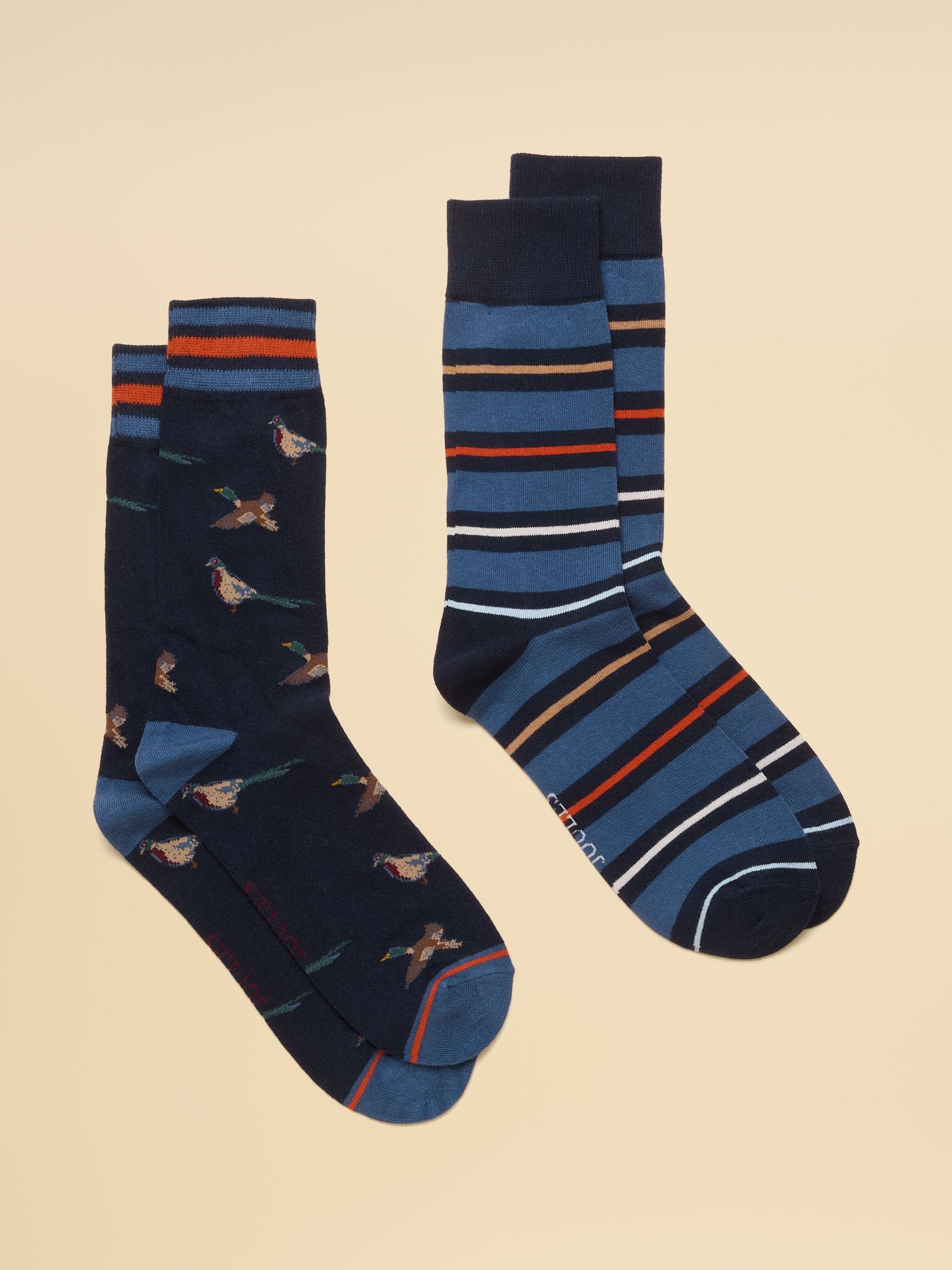 Men's Kingsbury Navy Birds Socks 2 Pack (size 7-12)