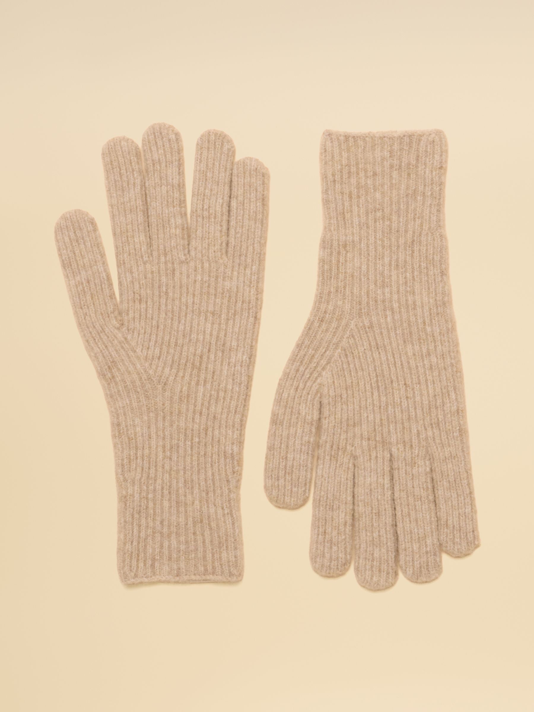 Fine Knit Oatmeal Gloves