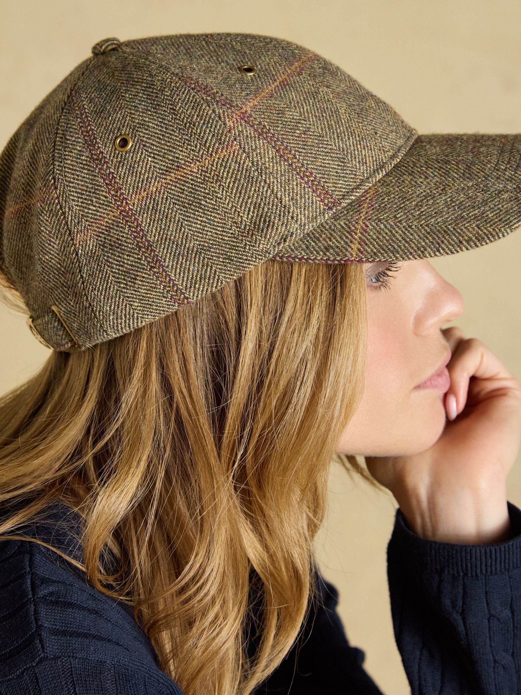 Perry Khaki Tweed Baseball Cap