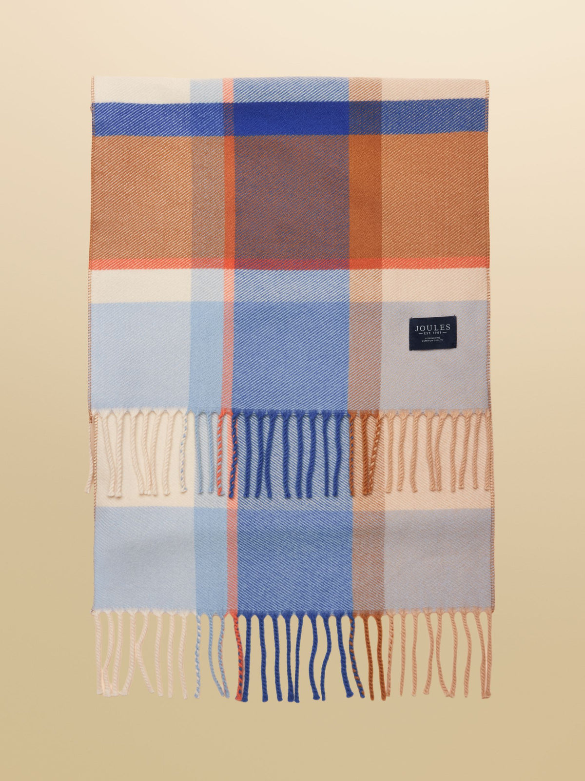 Scarf - Blue Cream Check