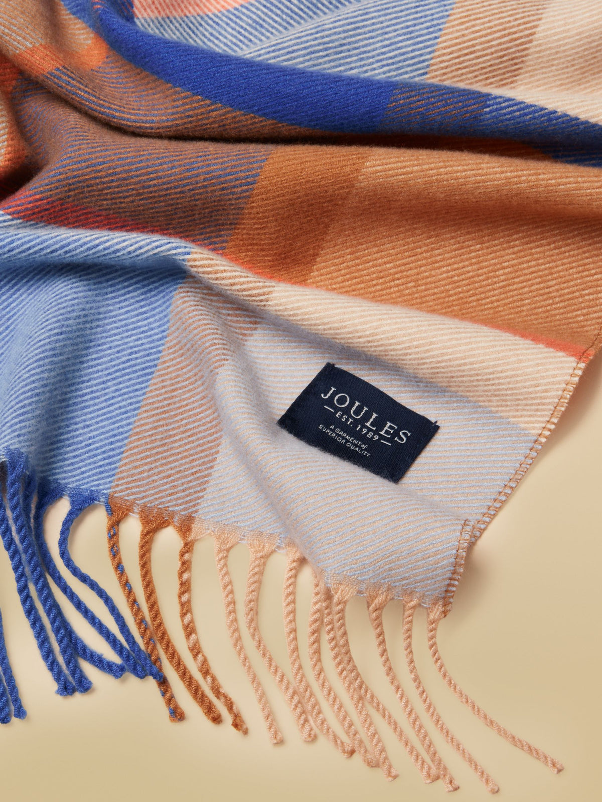Scarf - Blue Cream Check
