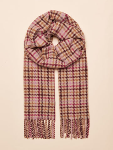 Scarf - Berry Houndstooth