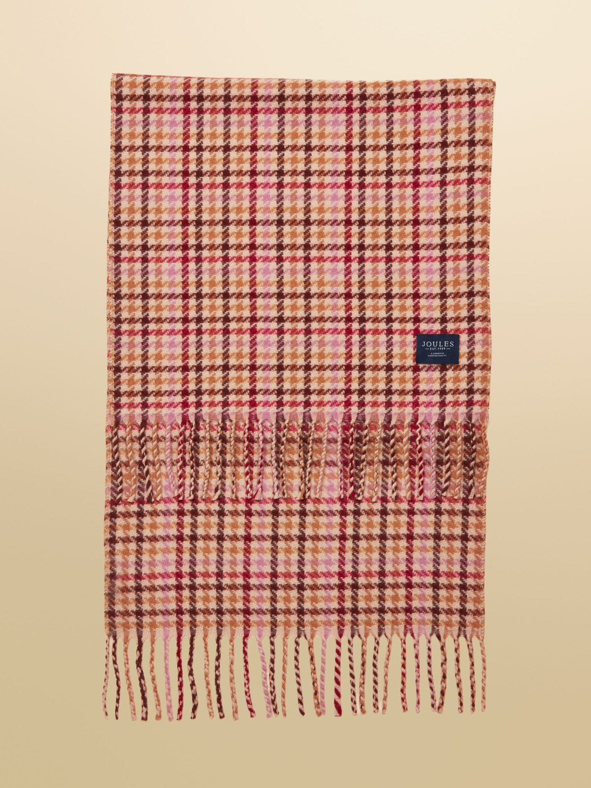 Scarf - Berry Houndstooth
