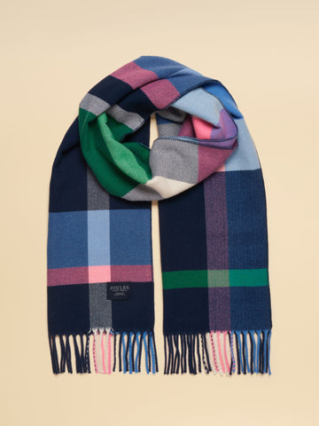 Langtree Navy & Pink Check Scarf