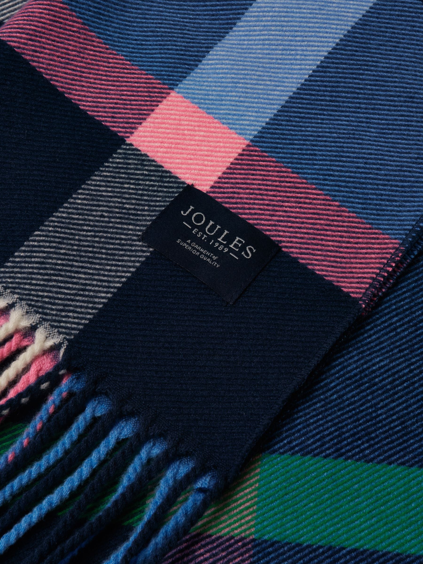 Langtree Navy & Pink Check Scarf