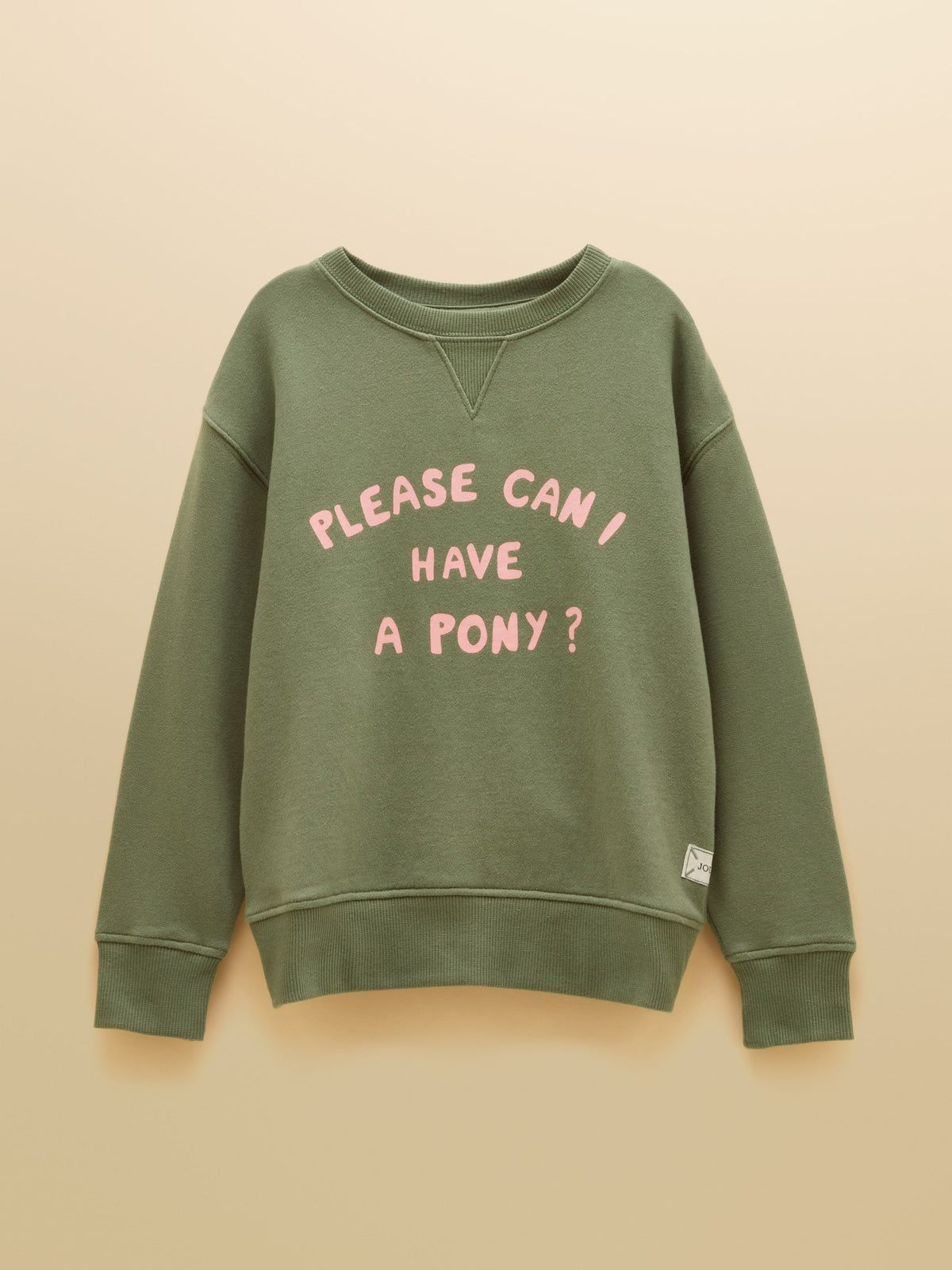Sundaze Slogan Crew Neck Sweatshirt - Khaki Green