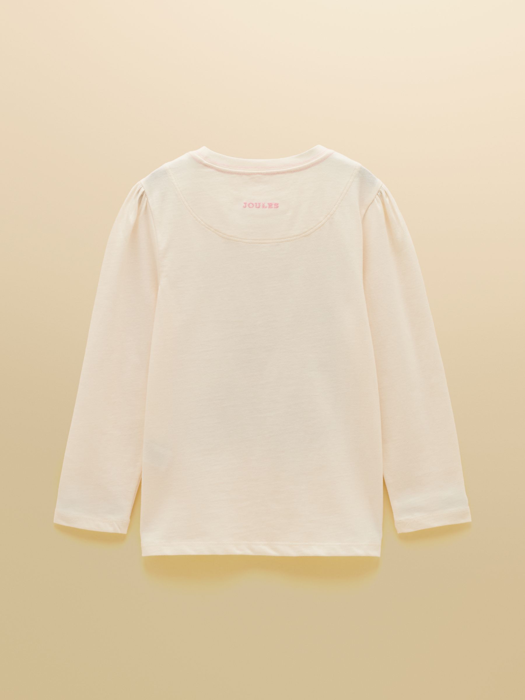 Girls' Ava Cream Applique Long Sleeve Top