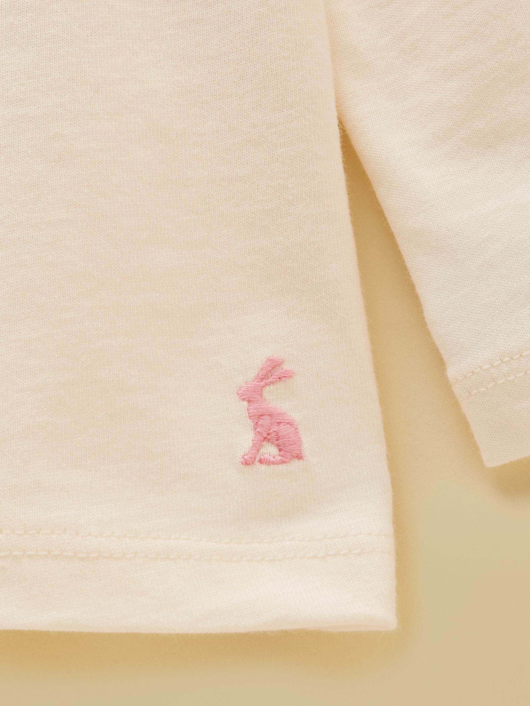 Girls' Ava Cream Applique Long Sleeve Top