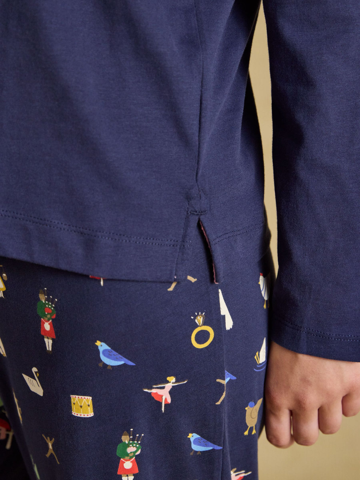 Lyla Cotton Pyjama Set - Navy Icons