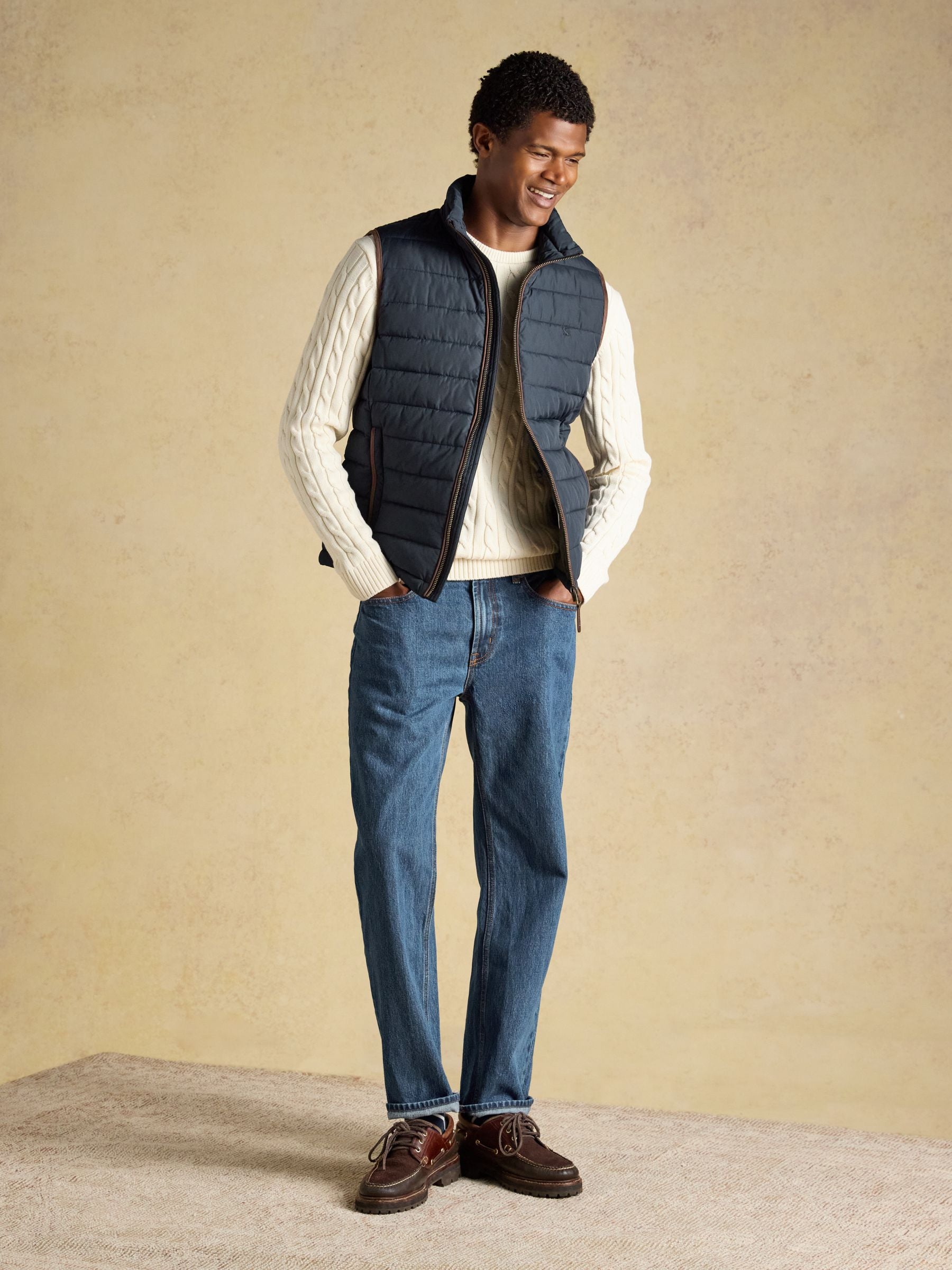 Navy Heritage Padded Gilet