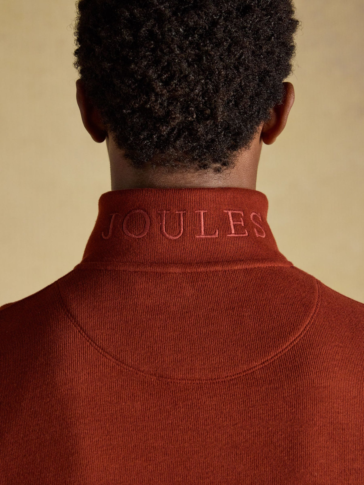 Alistair French Ribbed Quarter Zip Sweatshirt - Red
