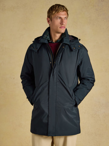 Longline Coat - Navy