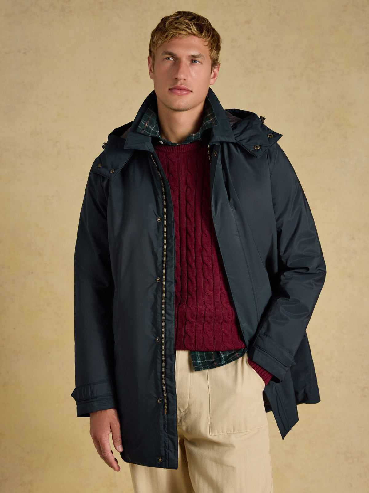 Longline Coat - Navy