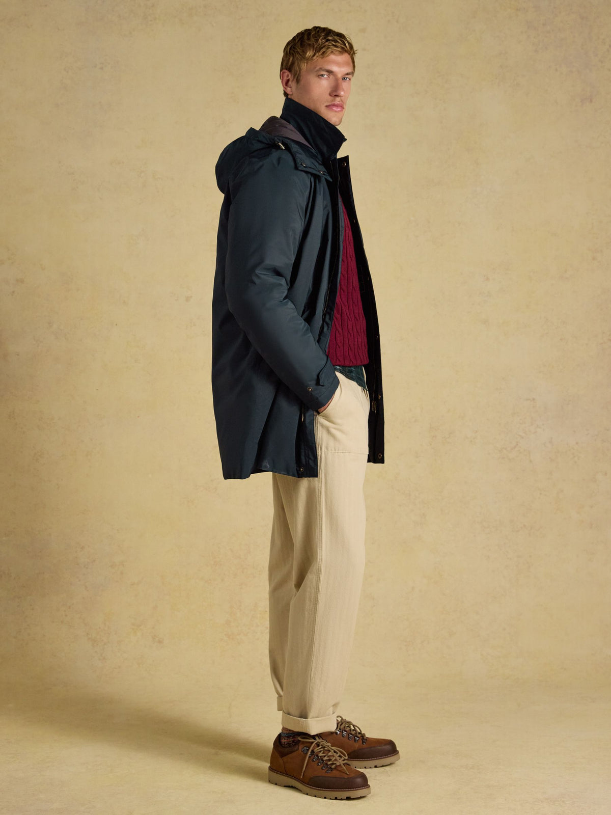 Longline Coat - Navy