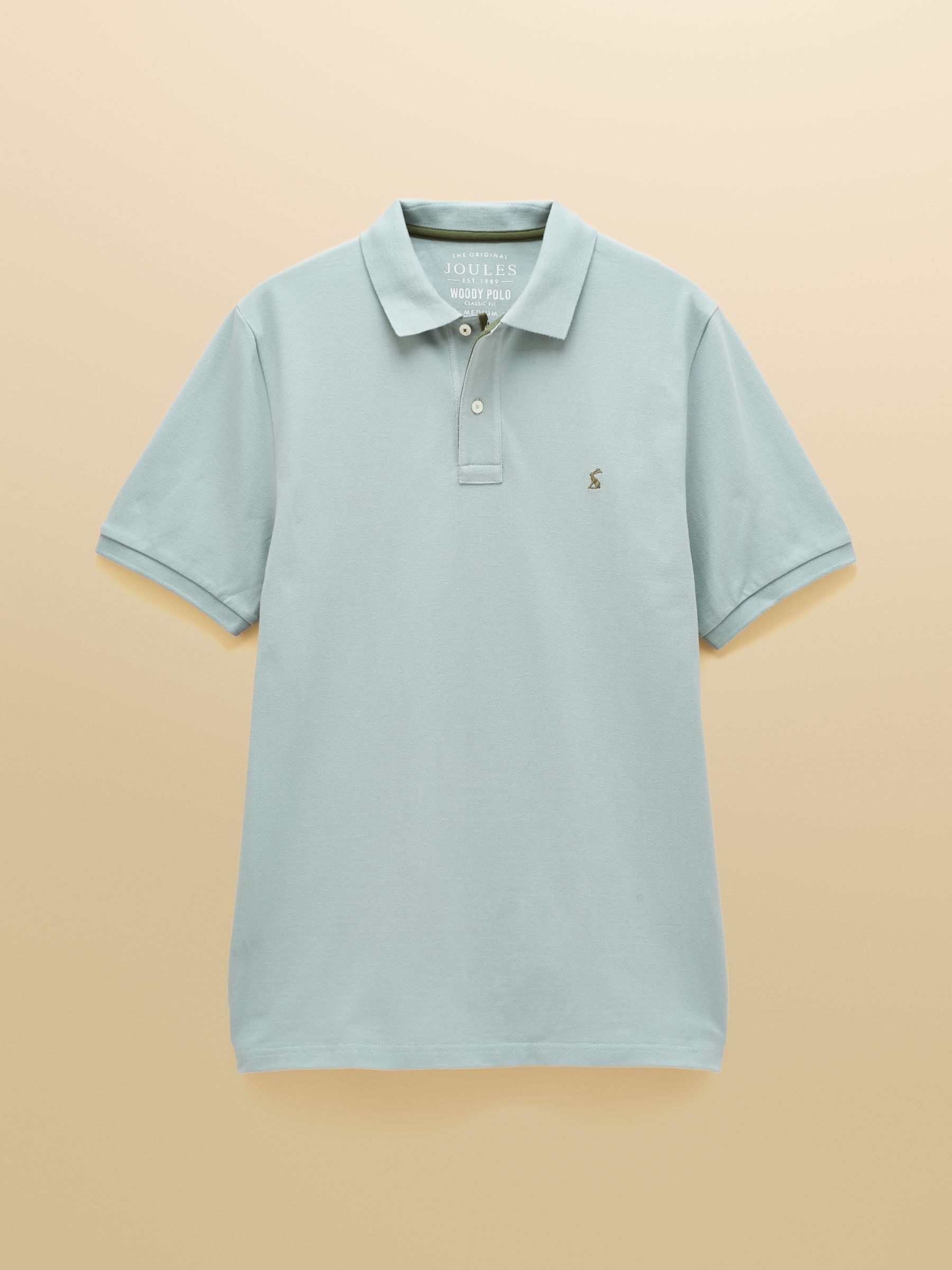 Woody Blue/Grey Cotton Pique Polo Shirt