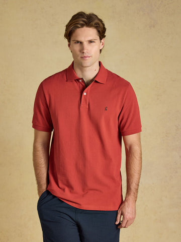 Woody Burnt Orange Cotton Pique Polo Shirt