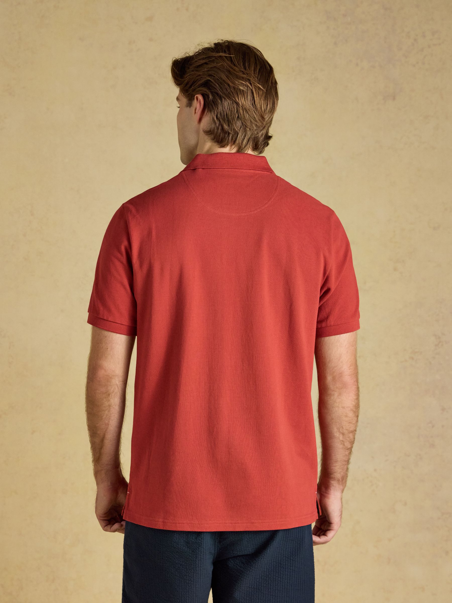 Woody Burnt Orange Cotton Pique Polo Shirt