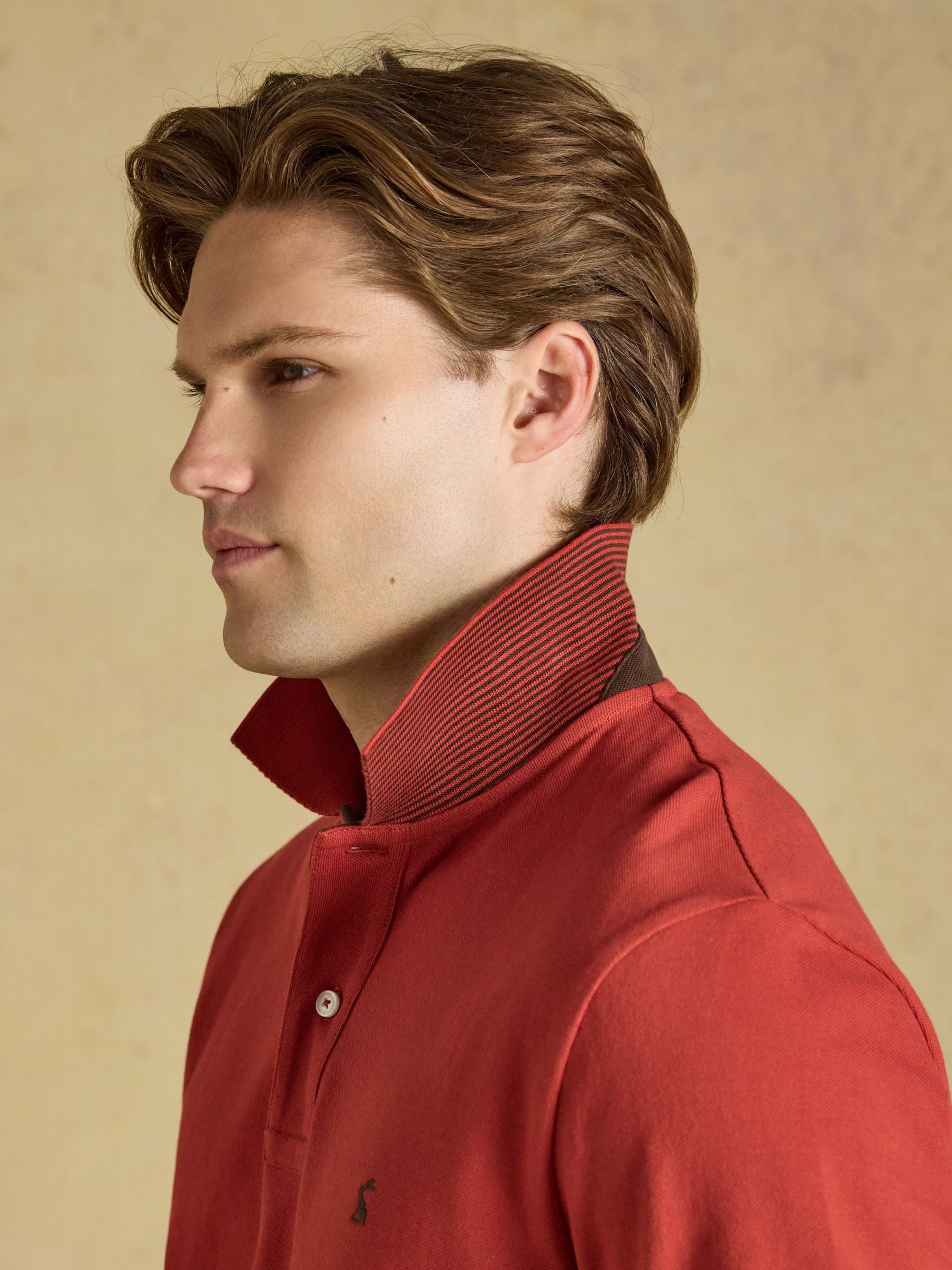 Woody Burnt Orange Cotton Pique Polo Shirt