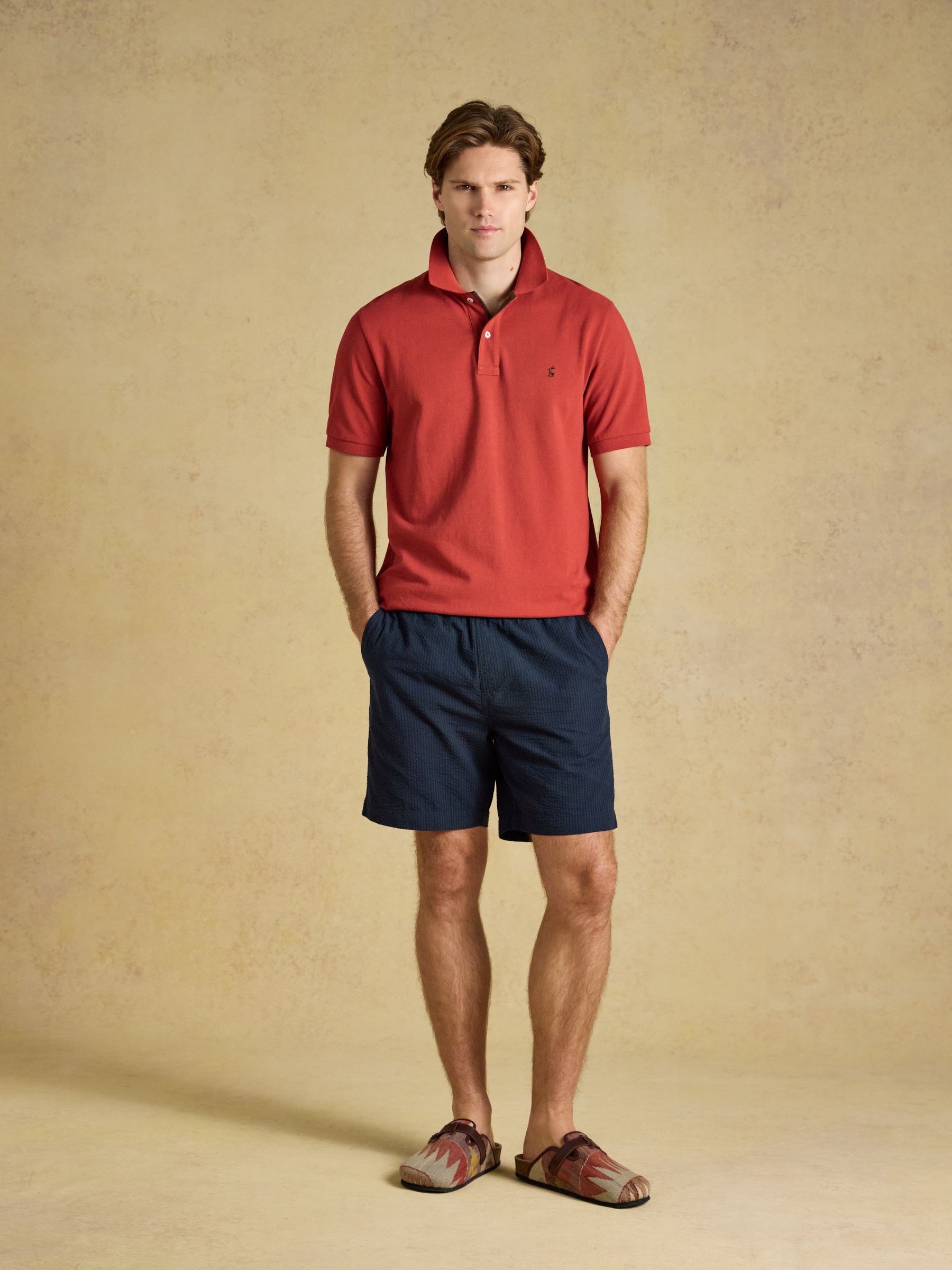Woody Burnt Orange Cotton Pique Polo Shirt