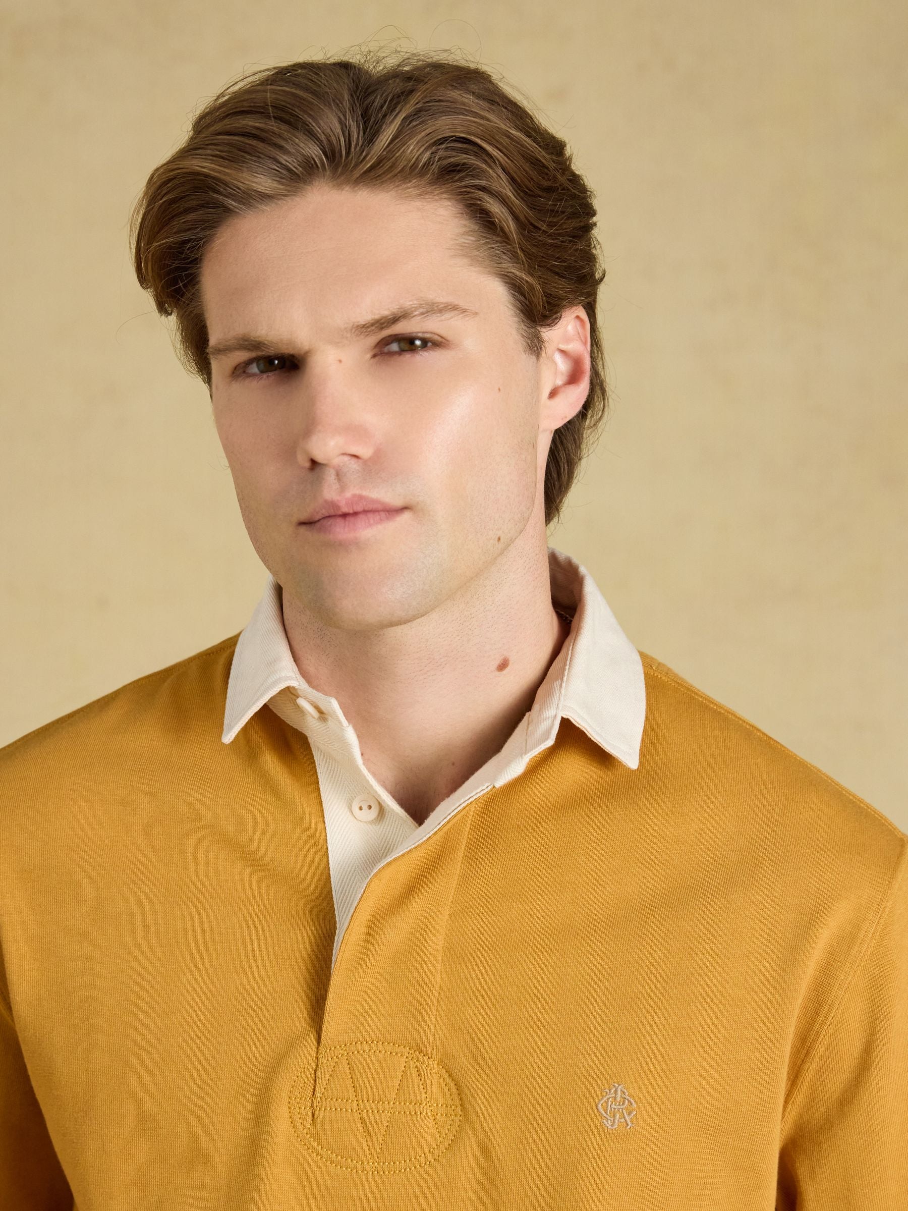 Yellow Rugby Club Long Sleeve Plain Shirt