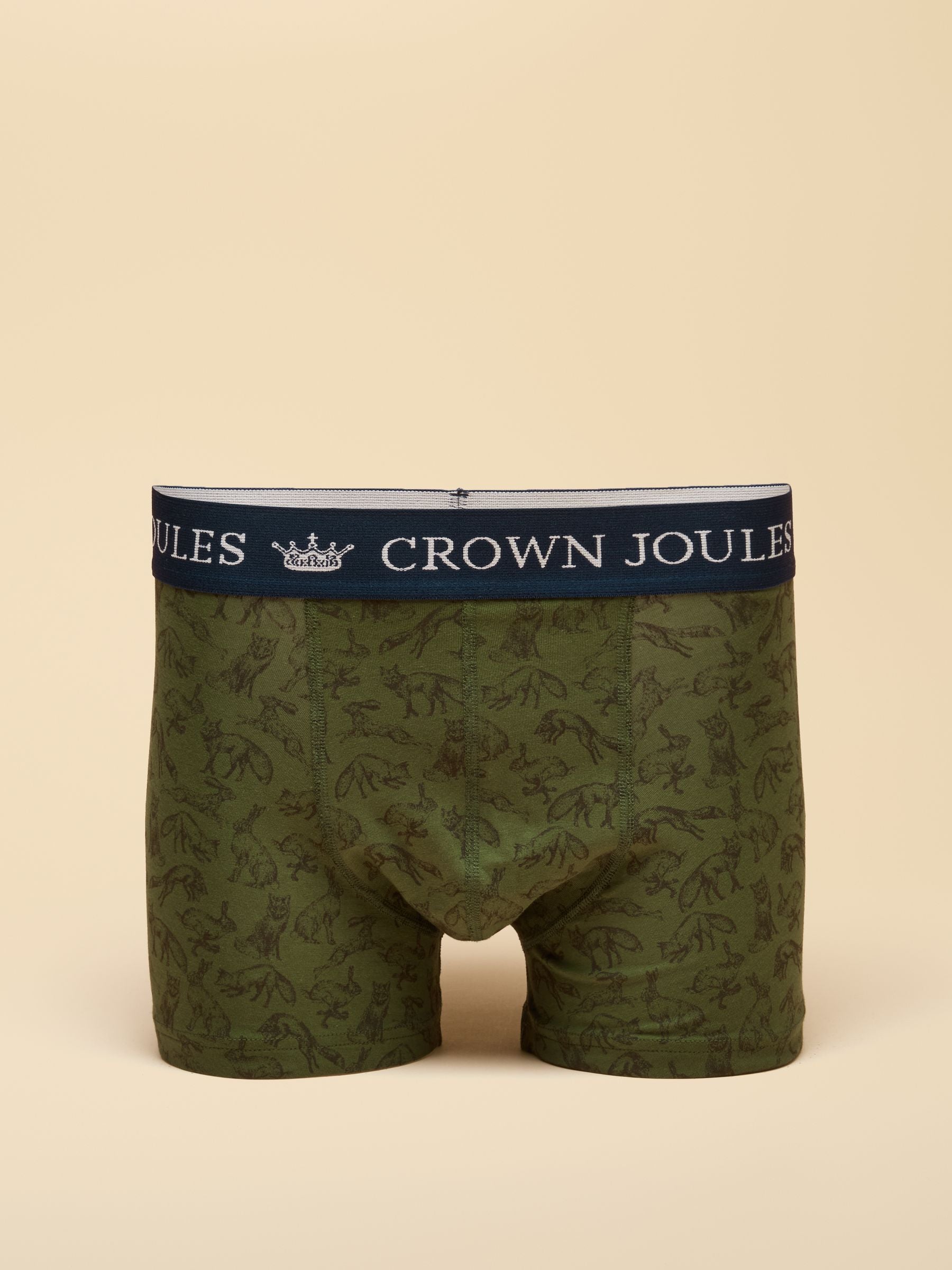 No Fox Given Green/Navy Cotton Jersey Boxer Shorts 2 pack