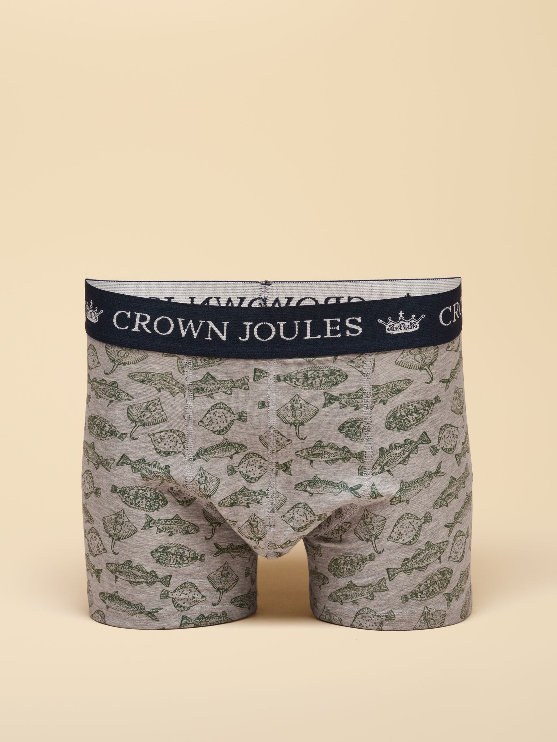 Oh My Cod Navy/Grey Cotton Jersey Boxer Shorts 2 pack