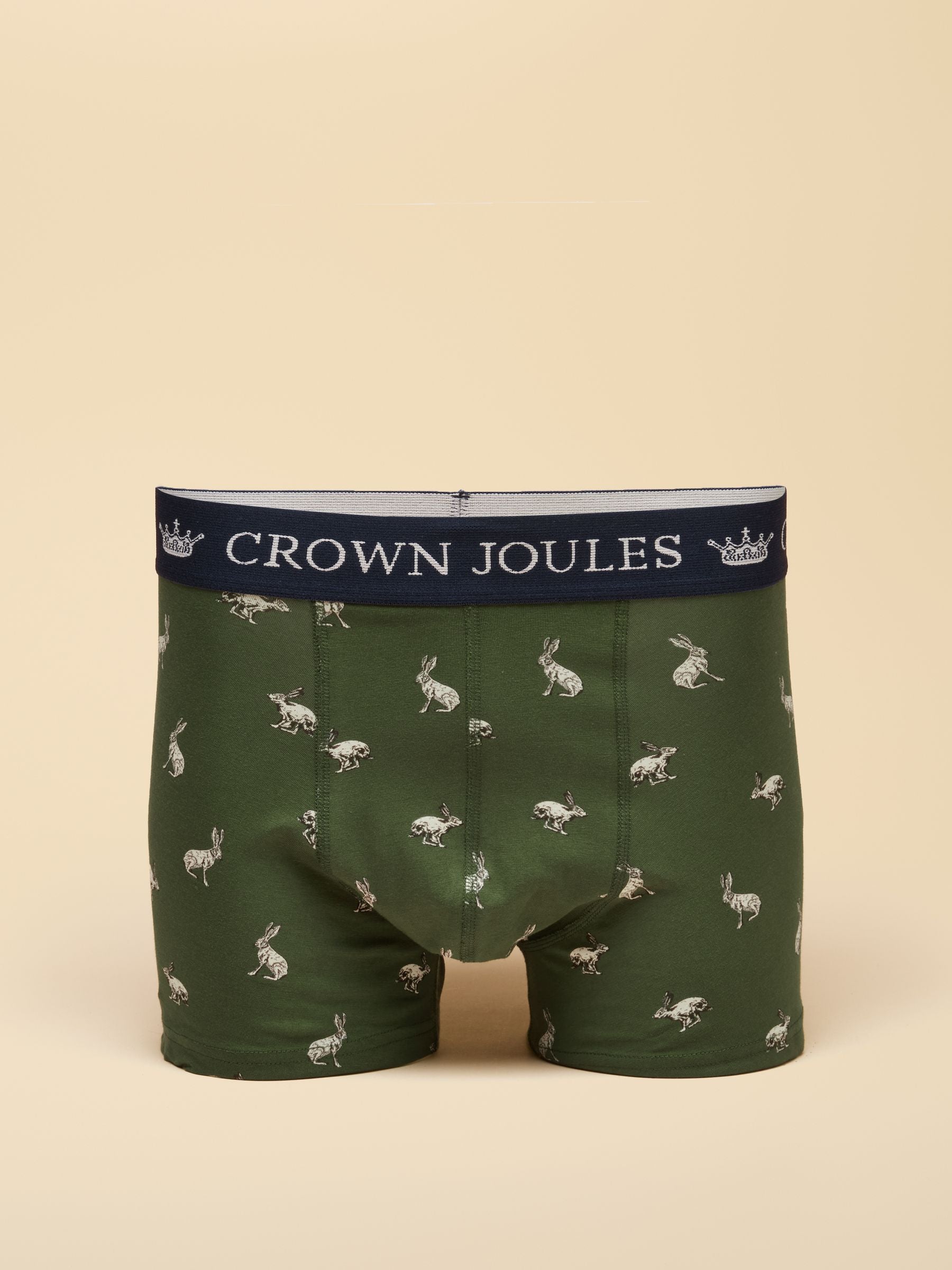 Hare Of The Dog Green/Grey Cotton Jersey Boxer Shorts 2 pack