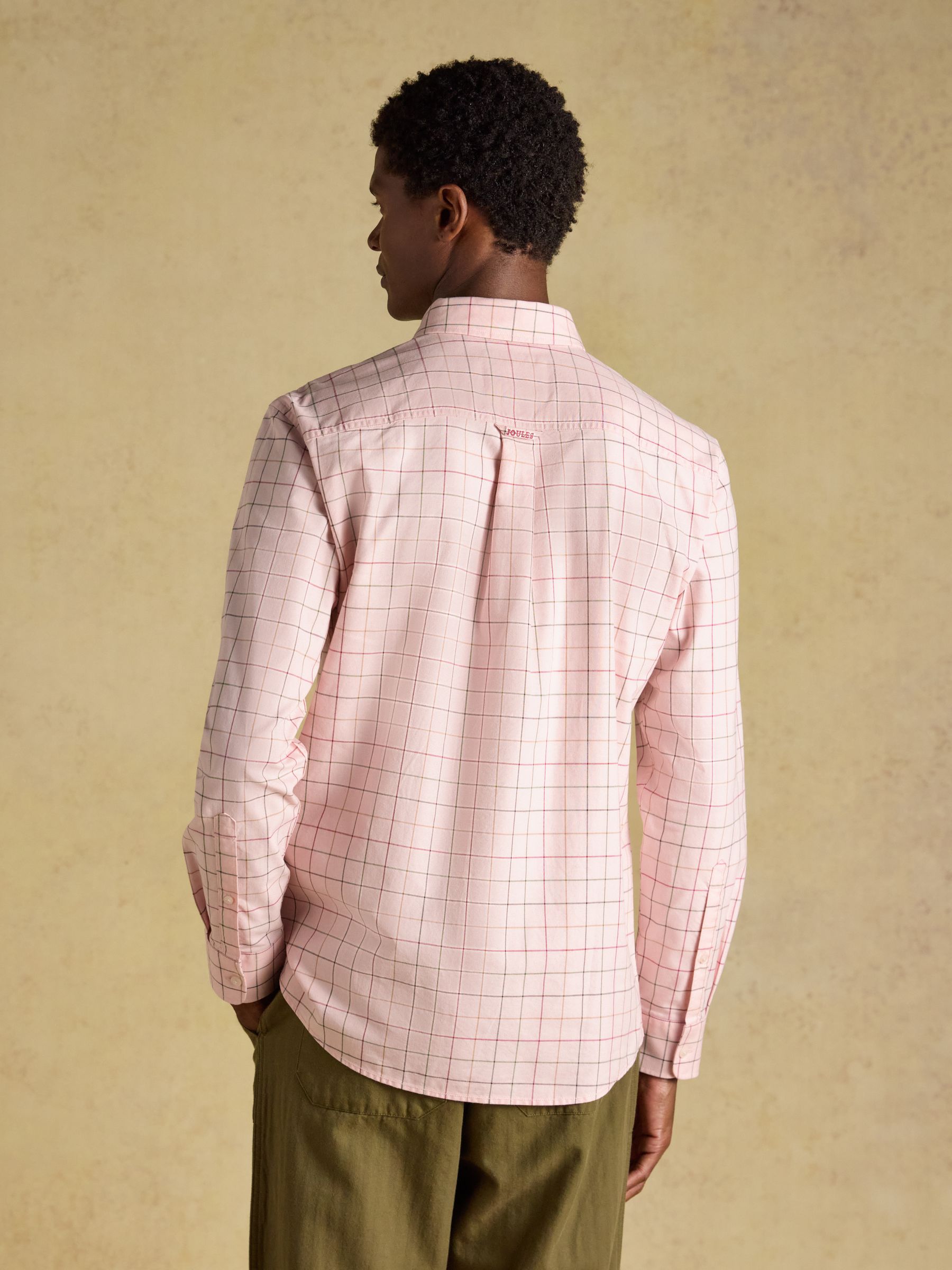 Pink Checked Classic Fit Cotton Oxford Shirt