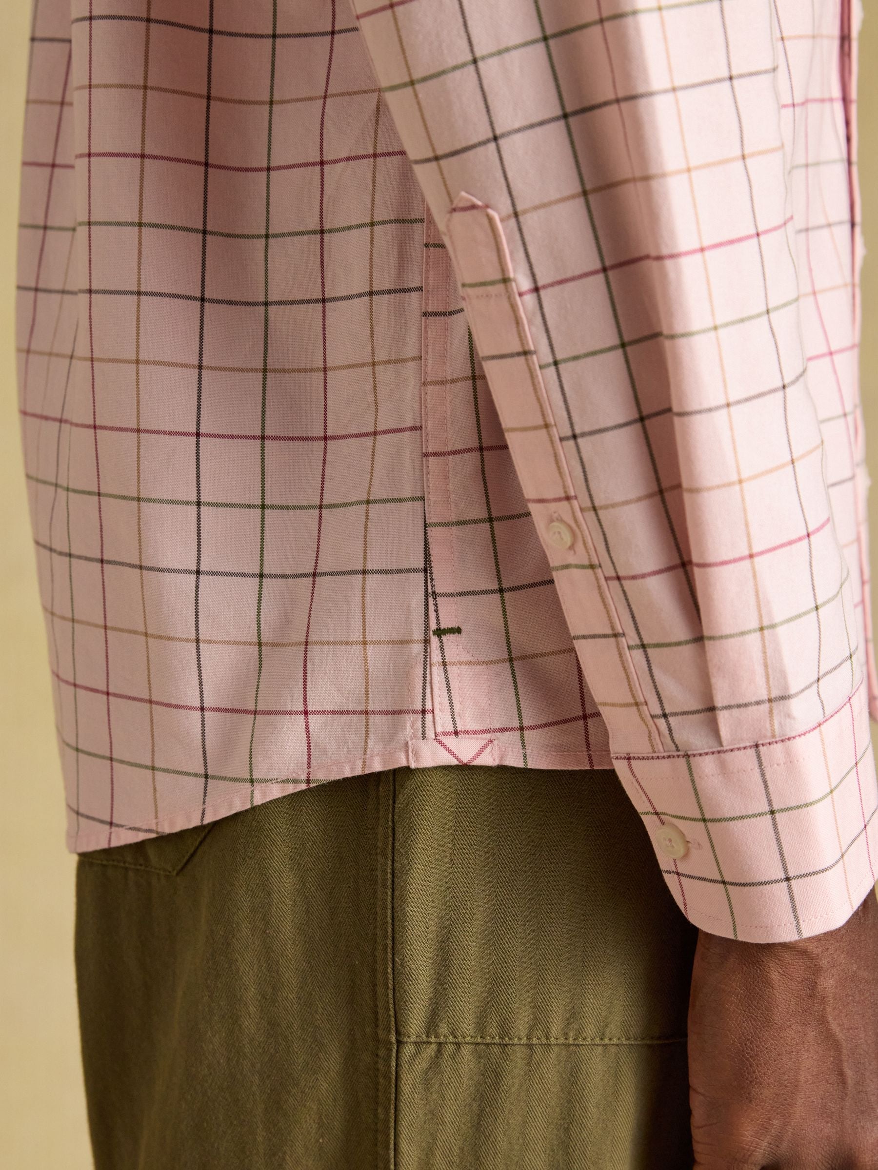 Pink Checked Classic Fit Cotton Oxford Shirt