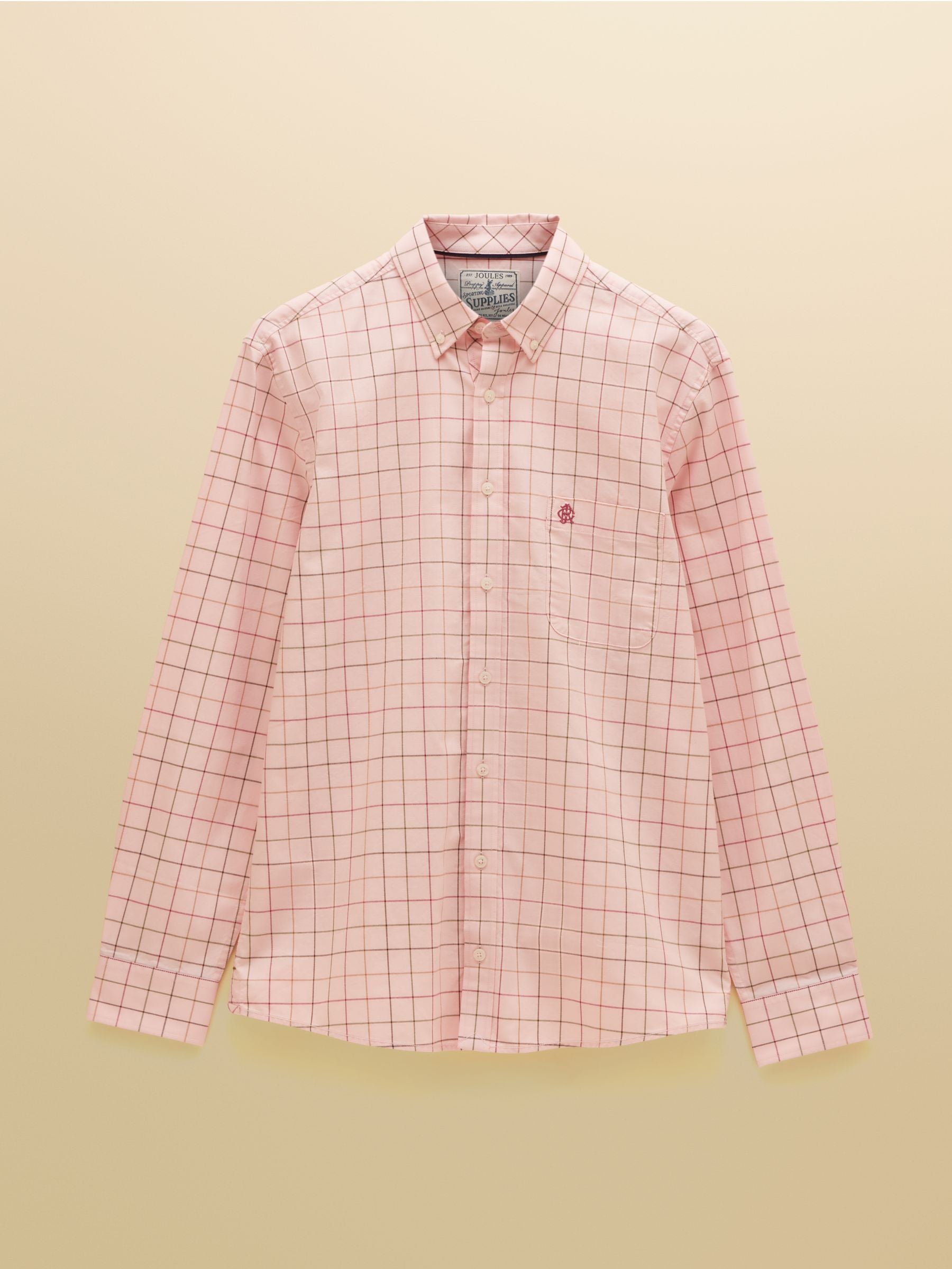 Pink Checked Classic Fit Cotton Oxford Shirt