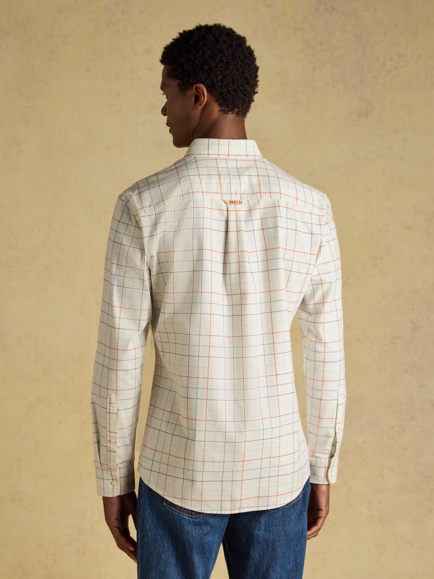 White Checked Classic Fit Cotton Oxford Shirt