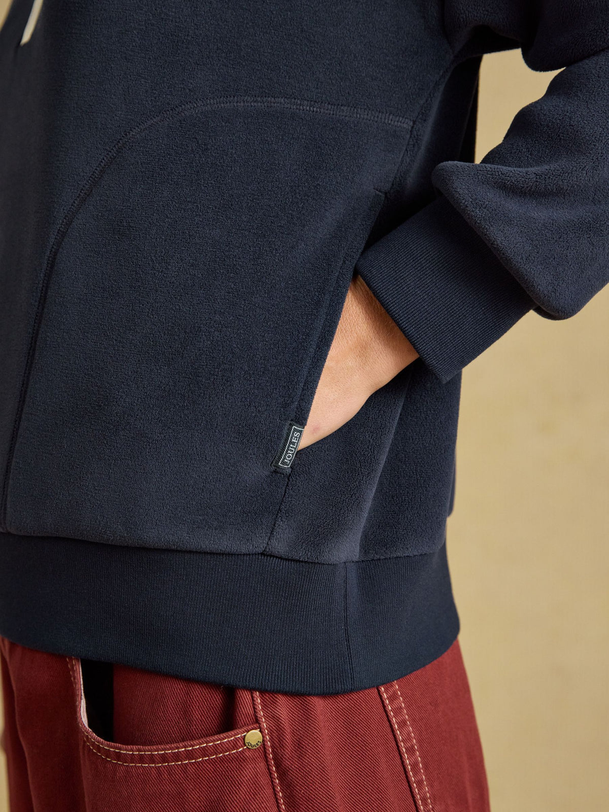 Quarter Zip Funnel Neck Fleece - Navy