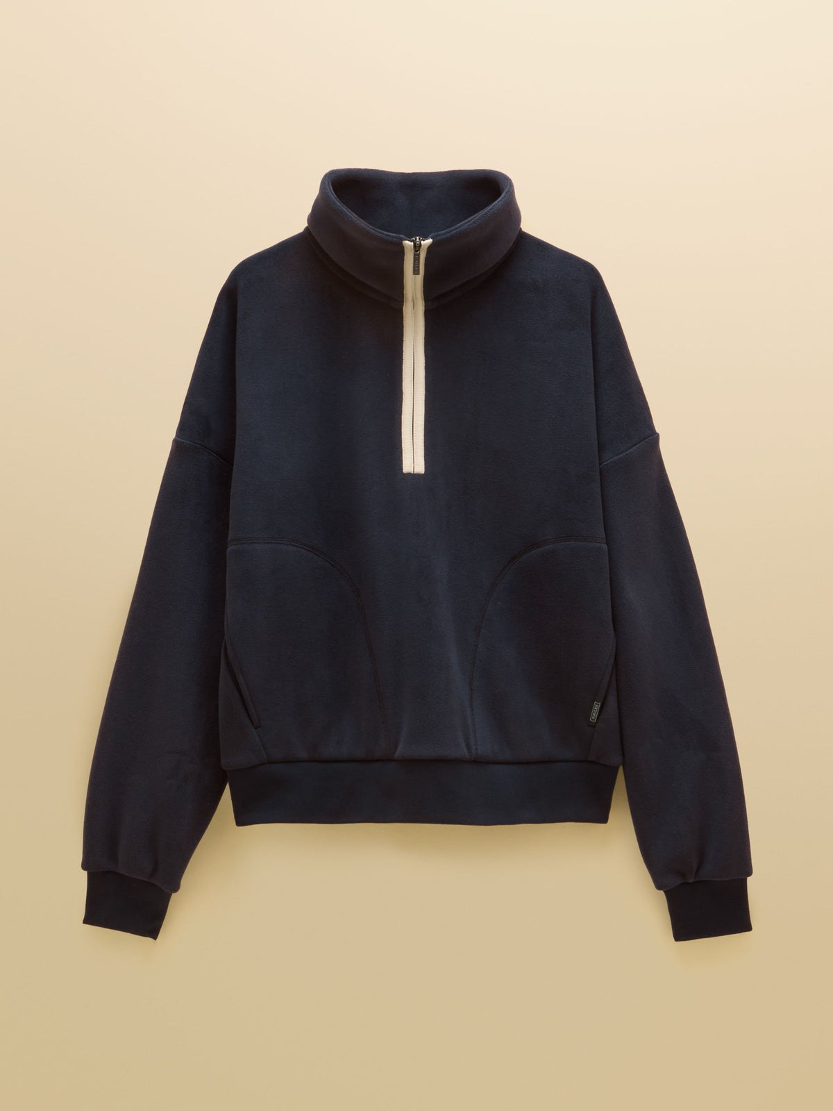 Quarter Zip Funnel Neck Fleece - Navy