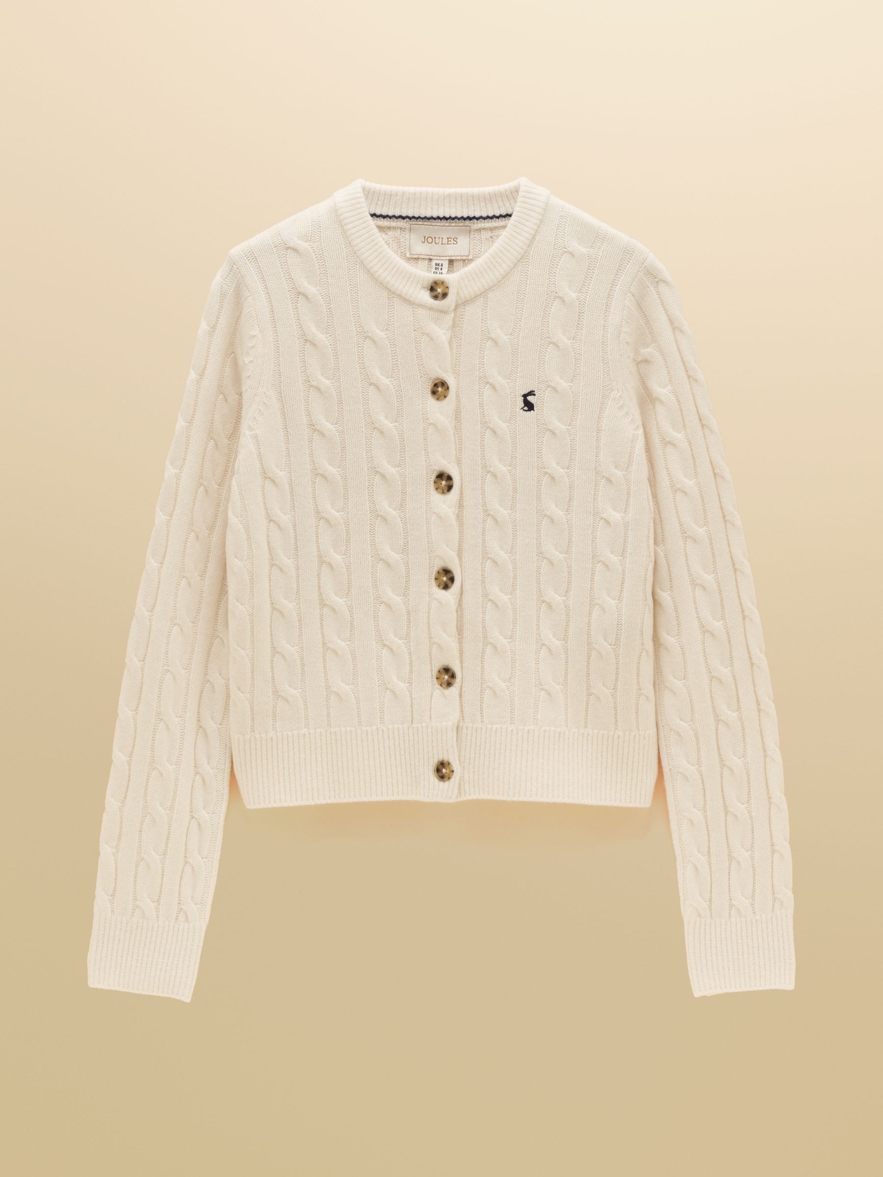 Cream Cable Knit Button Up Cardigan