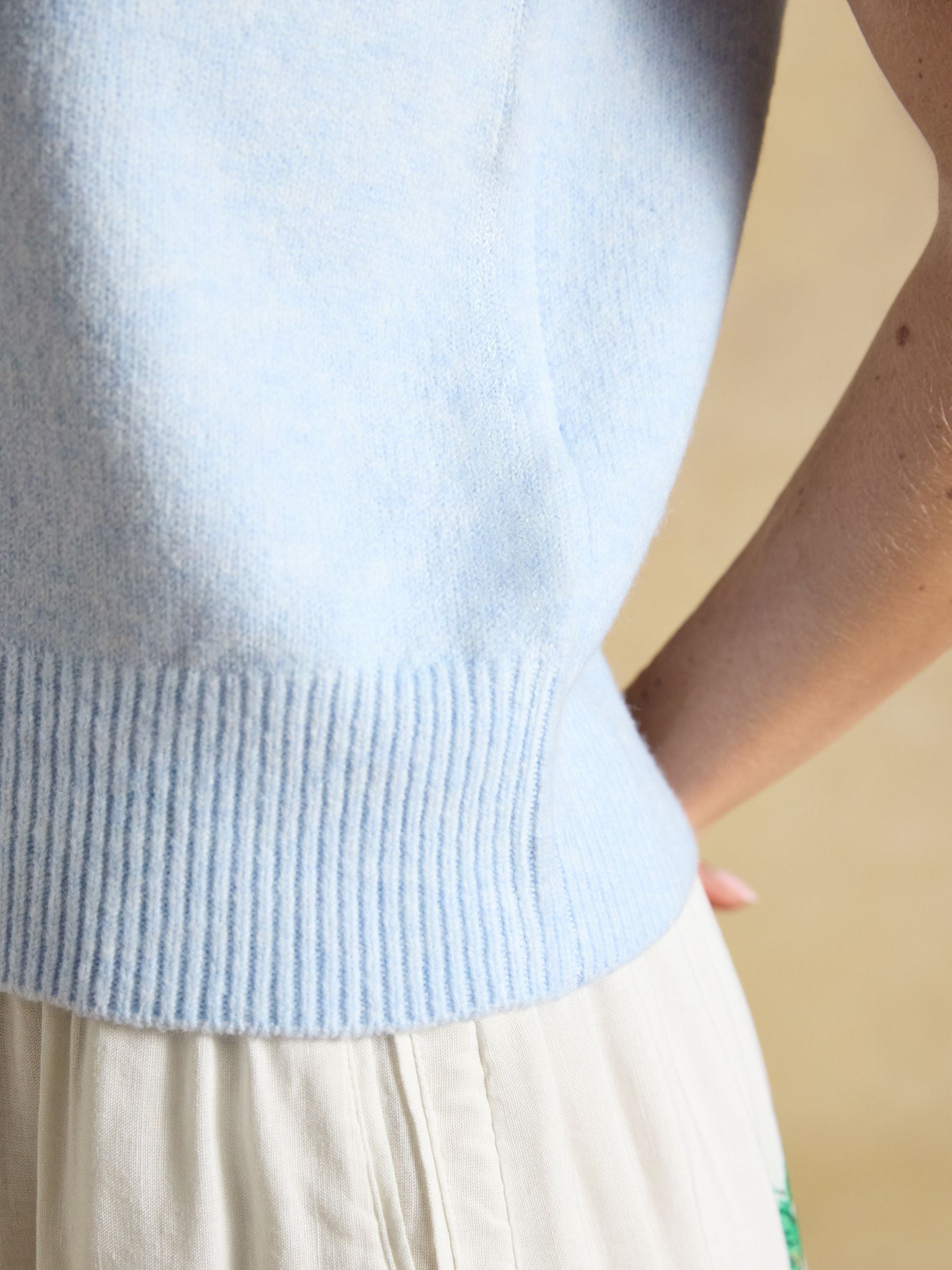 Holly Pale Blue Knitted Vest