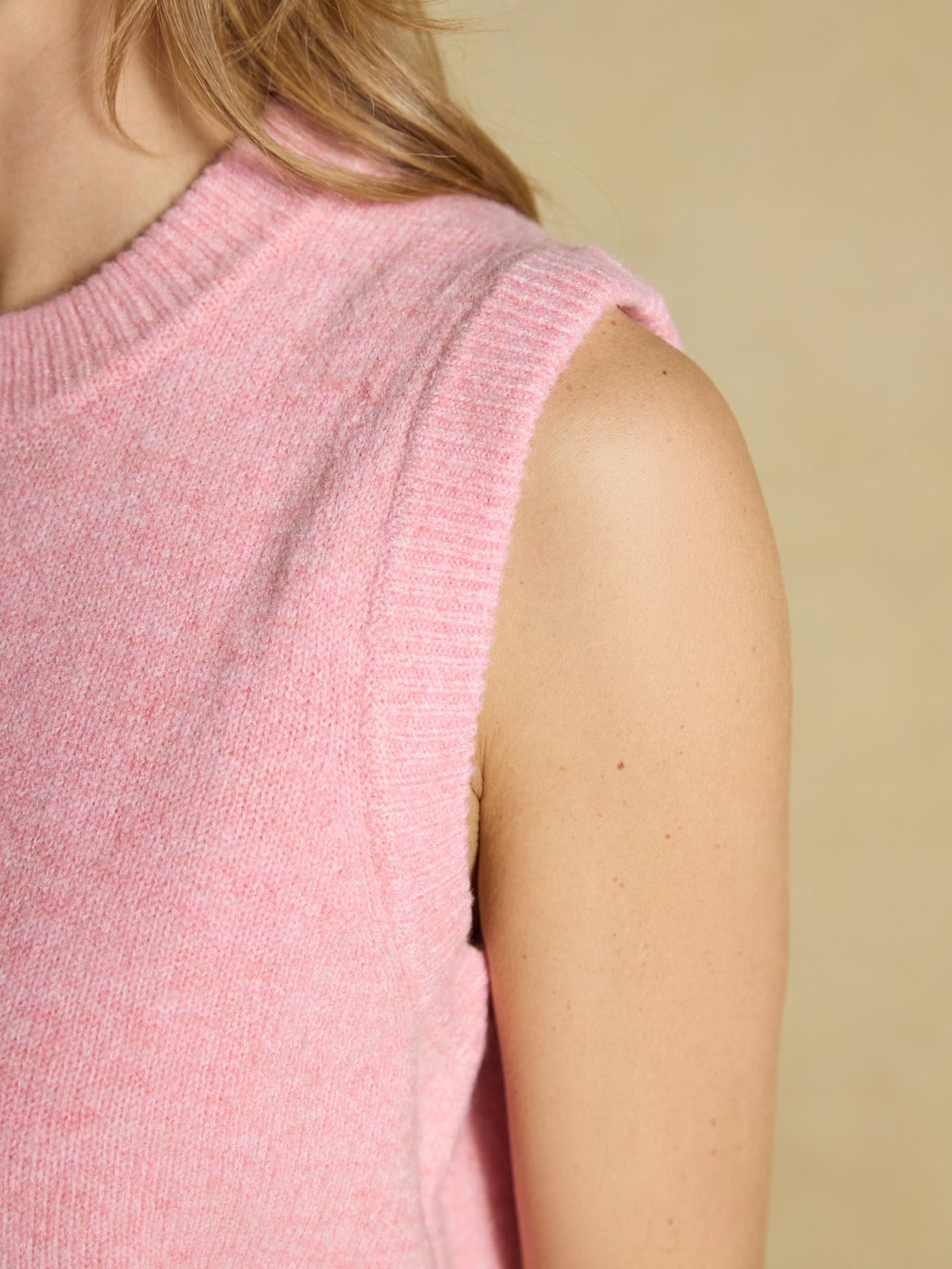 Holly Pale Pink Knitted Vest