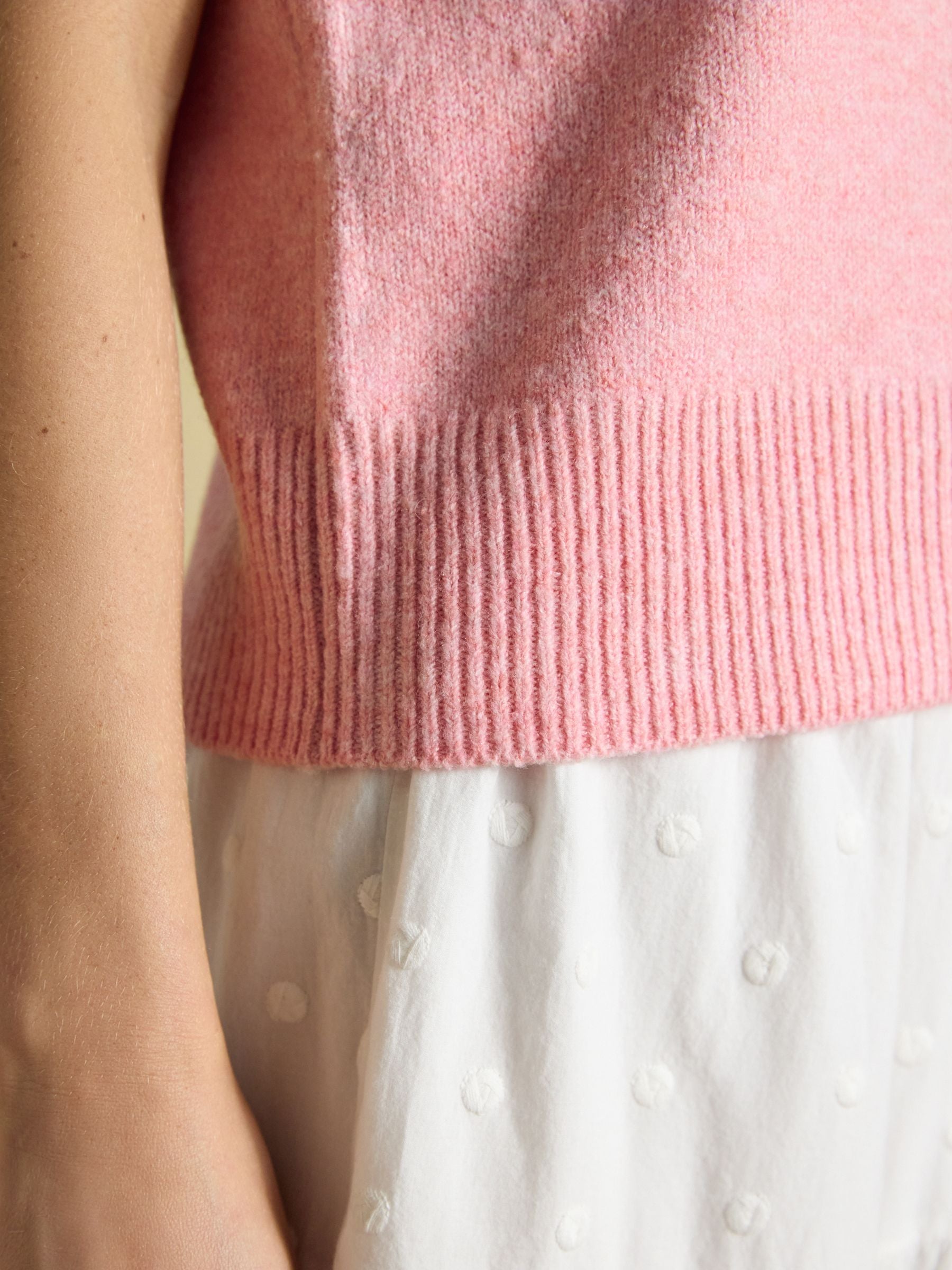 Holly Pale Pink Knitted Vest