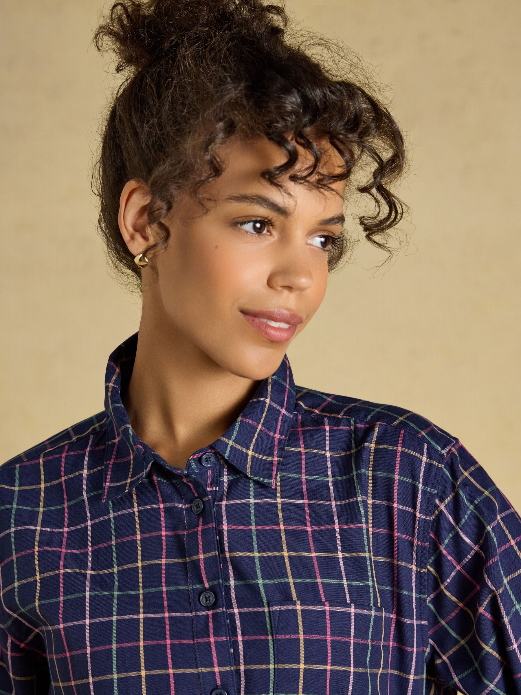 Boyfriend Oxford Navy Tattersall Shirt