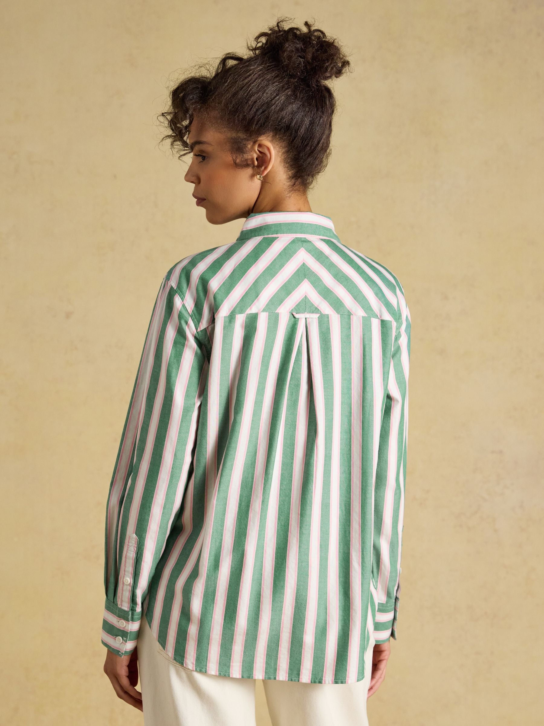 Boyfriend Oxford Green Stripe Shirt