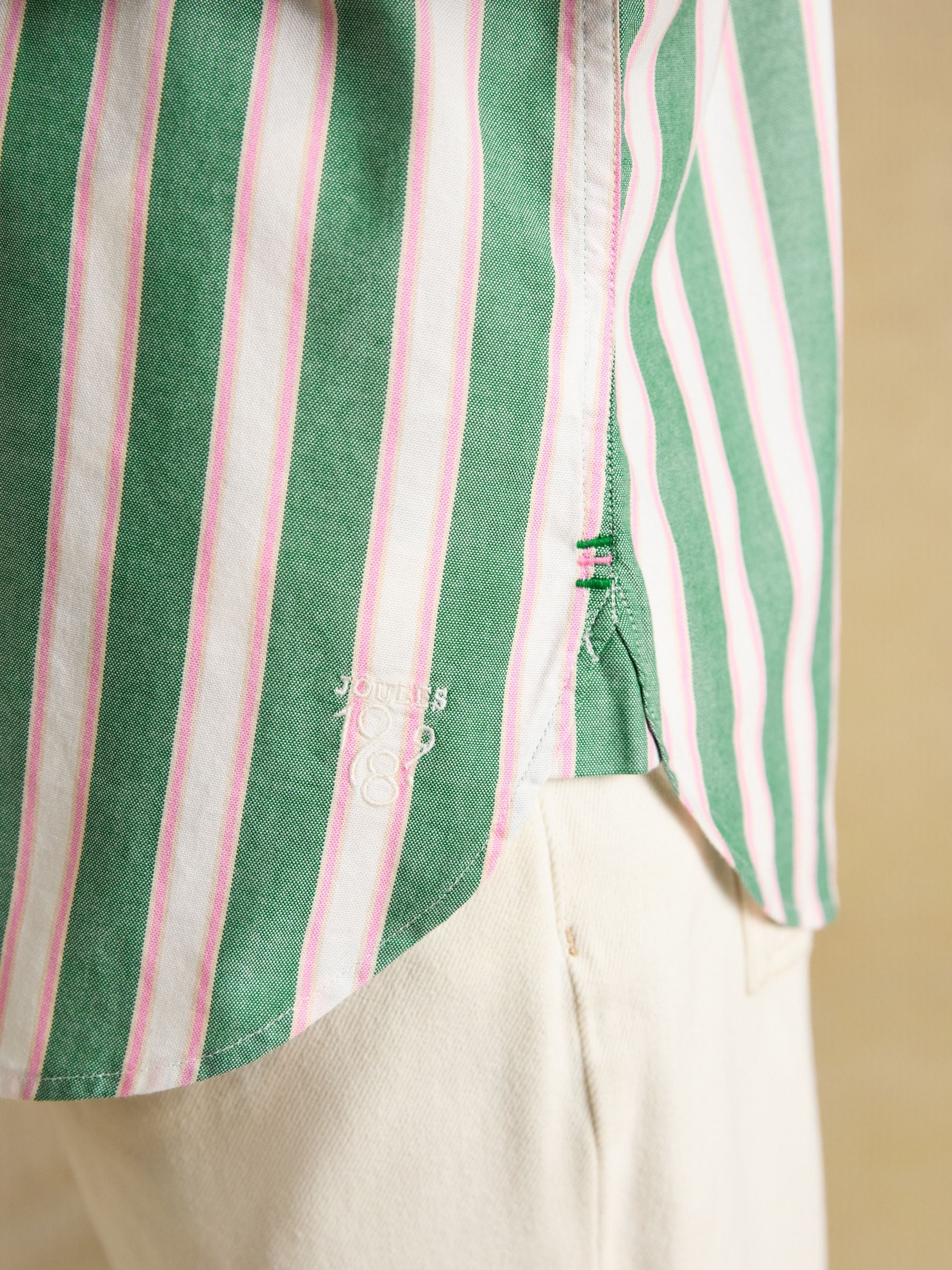 Boyfriend Oxford Green Stripe Shirt