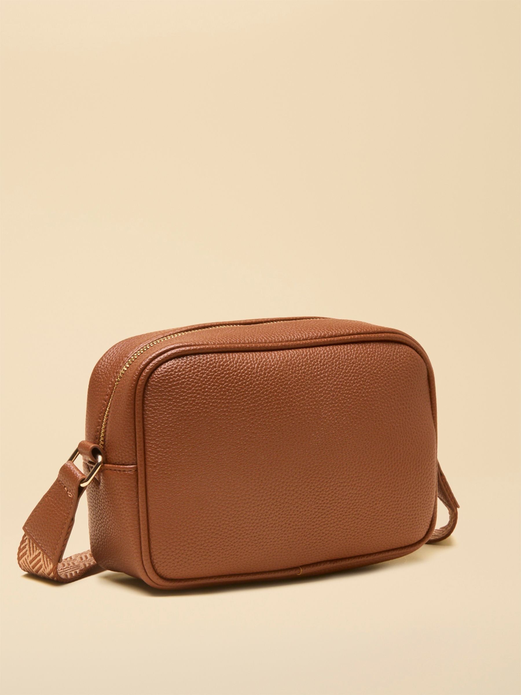 Trent Tan Brown Cross Body Bag with Adjustable Thick Strap