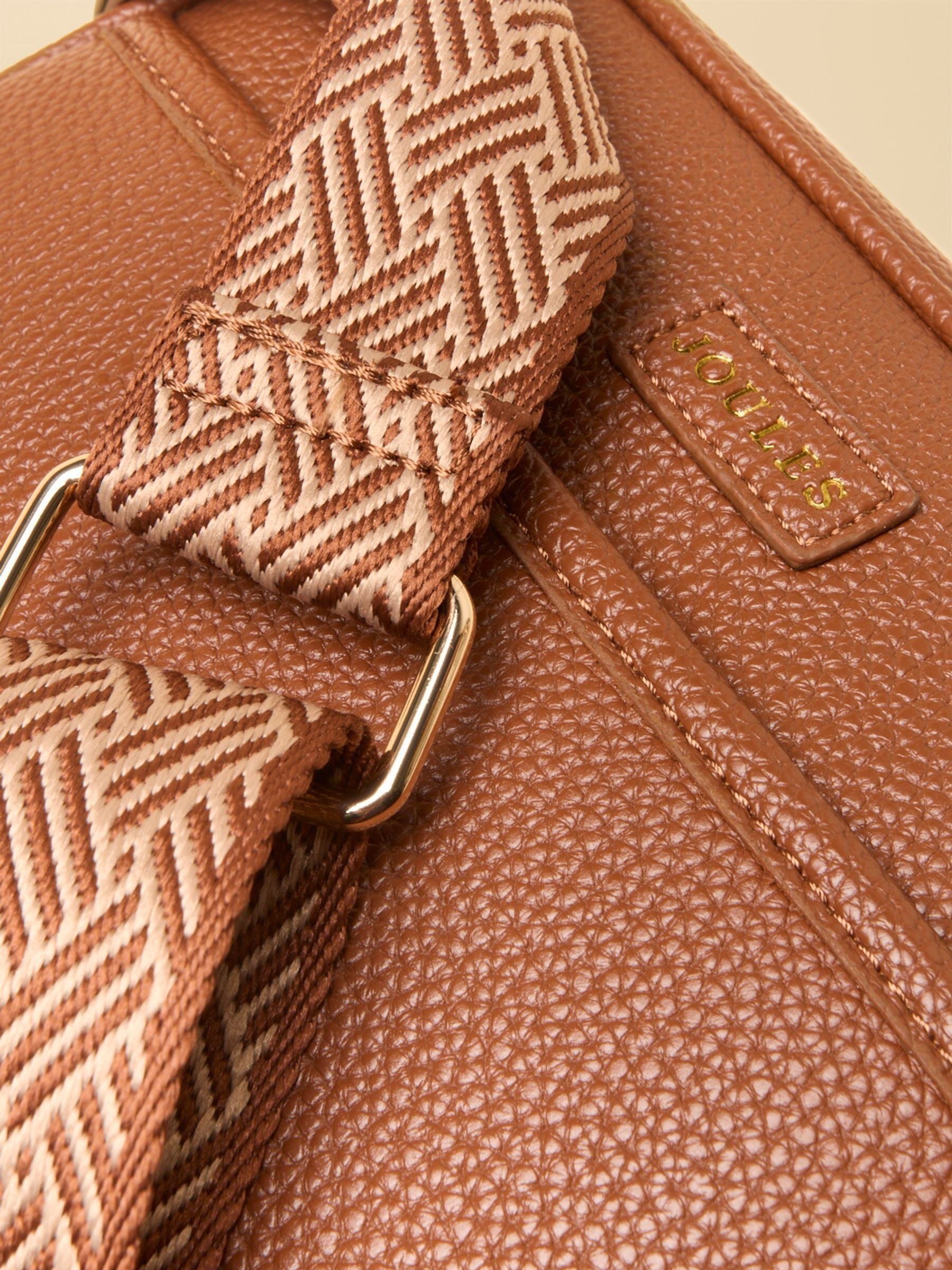 Trent Tan Brown Cross Body Bag with Adjustable Thick Strap