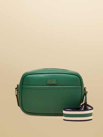 Cross Body Bag with Adjustable Thick Strap - Green