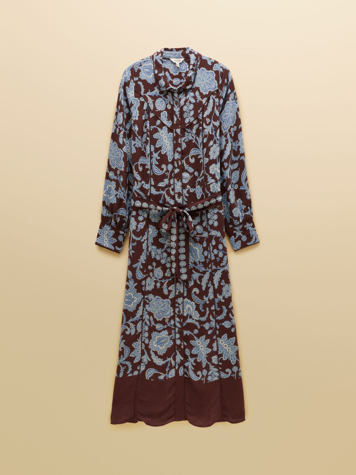 Piper Western Shirt Dress - Chocolate Placement Print