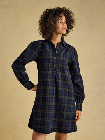 Maple Cord Shift Dress - Blue/Green