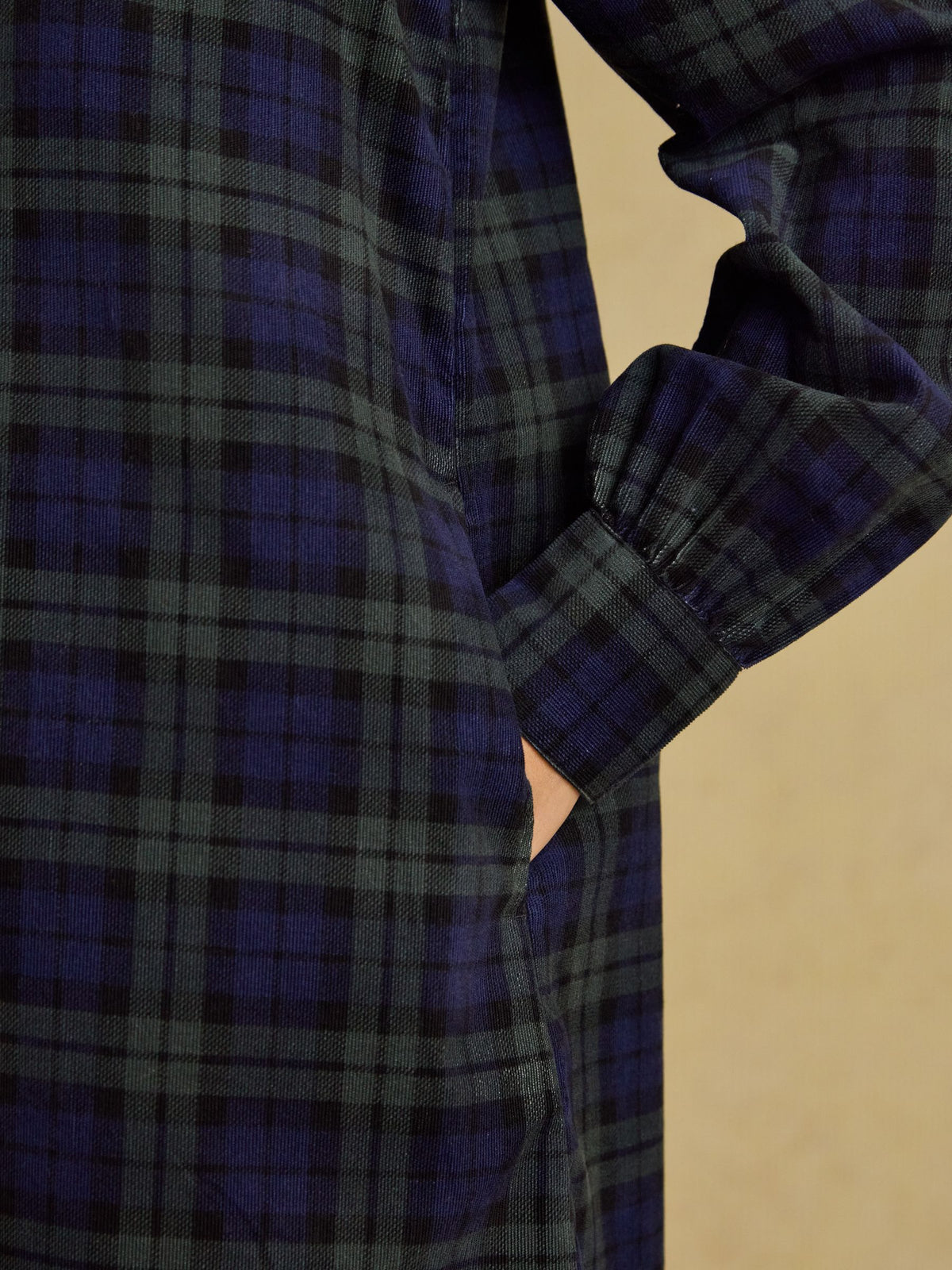 Maple Cord Shift Dress - Blue/Green