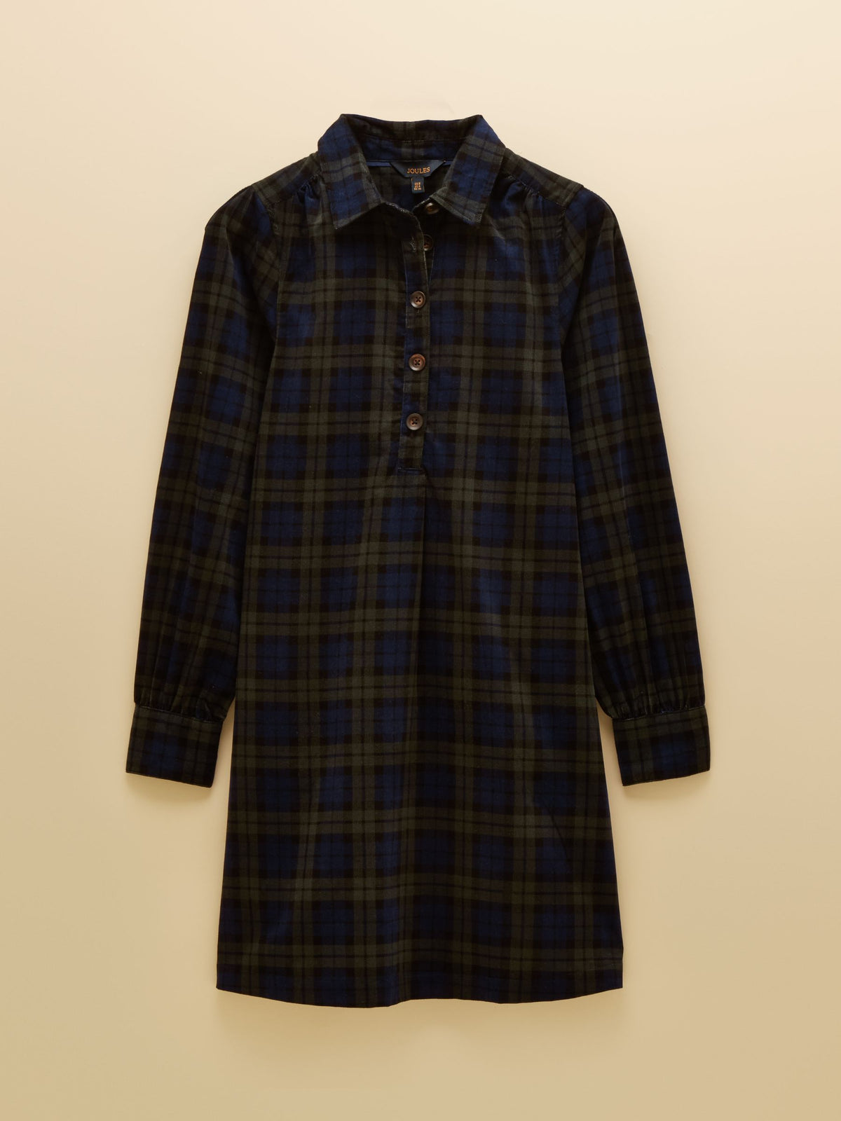Maple Cord Shift Dress - Blue/Green