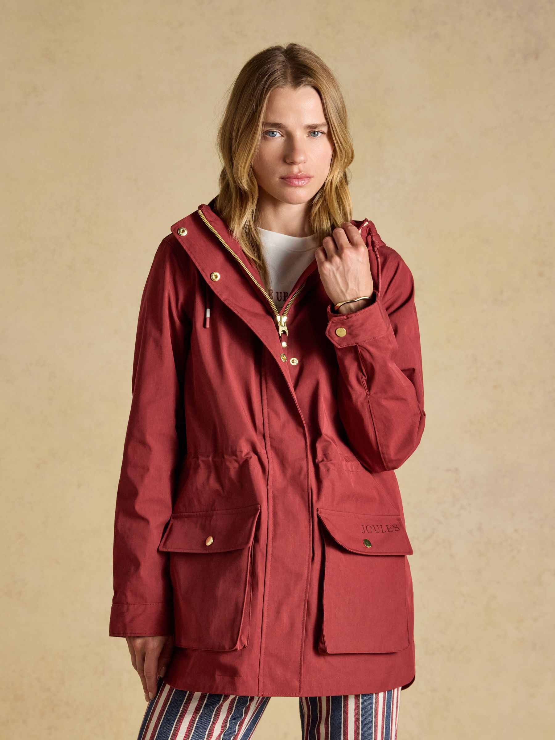 Portwell Rust Red Waterproof Raincoat With Hood