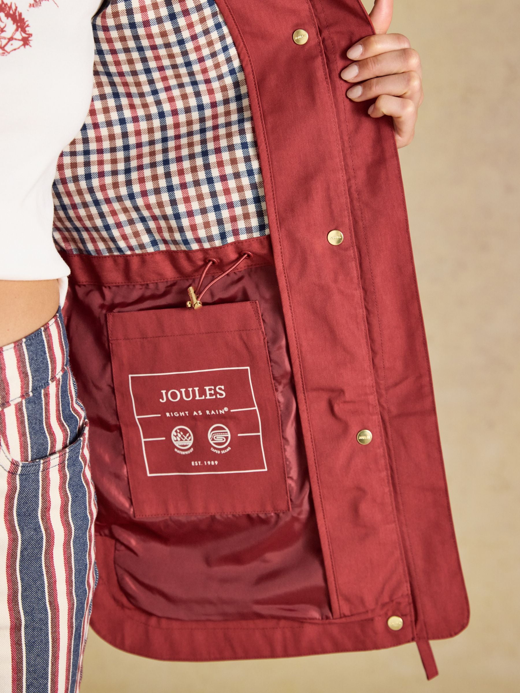 Portwell Rust Red Waterproof Raincoat With Hood